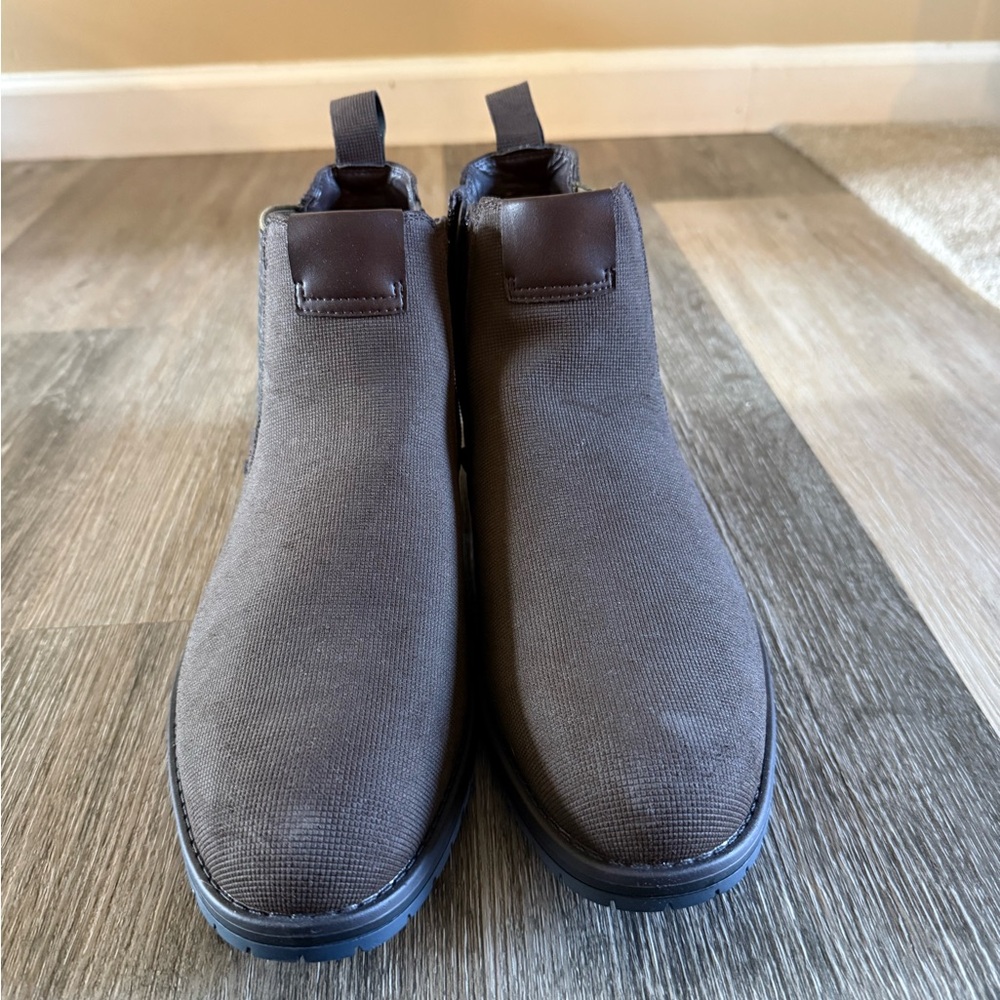 Stacy Adams Dark Brown Textured Boots